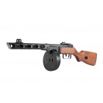 Модель пистолета-пулемета ППШ (PPSH SNOW WOLF AEG EBB) с двумя магазинами, металл, дерево, имитация отдачи (SW-09W)